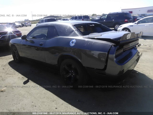 2C3CDYAGXEH126644 - 2014 DODGE CHALLENGER SXT GRAY photo 3