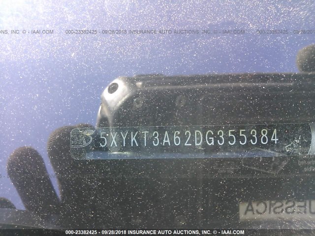 5XYKT3A62DG355384 - 2013 KIA SORENTO LX SILVER photo 9