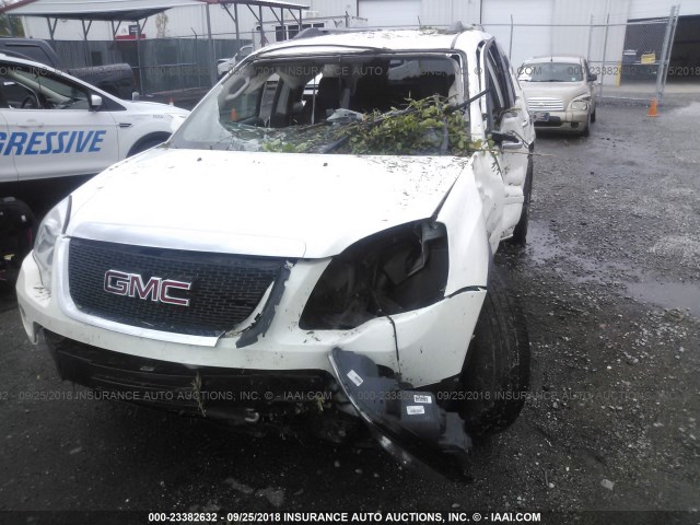 1GKLRMEDXAJ108888 - 2010 GMC ACADIA SLT-1 WHITE photo 6