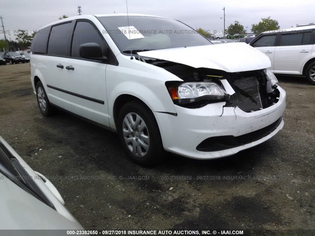 2C4RDGBGXGR146680 - 2016 DODGE GRAND CARAVAN SE WHITE photo 1