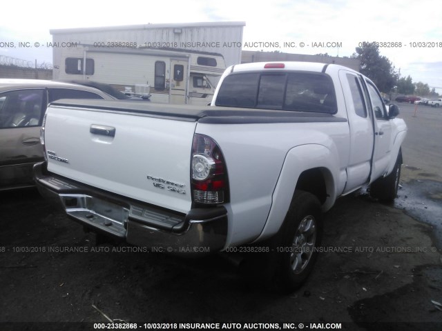 5TFTU4GN2CX018800 - 2012 TOYOTA TACOMA PRERUNNER ACCESS CAB WHITE photo 4