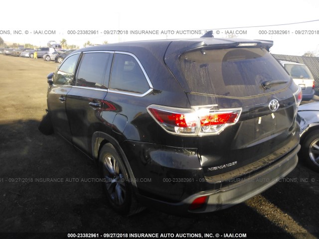 5TDZKRFHXGS122648 - 2016 TOYOTA HIGHLANDER LE/LE PLUS BLACK photo 3