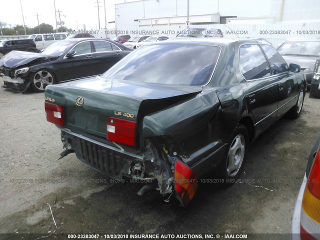 JT8BH28F3W0104009 - 1998 LEXUS LS 400 GREEN photo 4