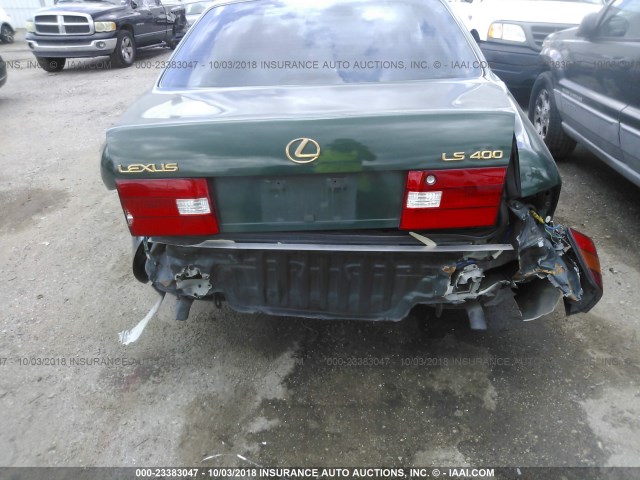 JT8BH28F3W0104009 - 1998 LEXUS LS 400 GREEN photo 6