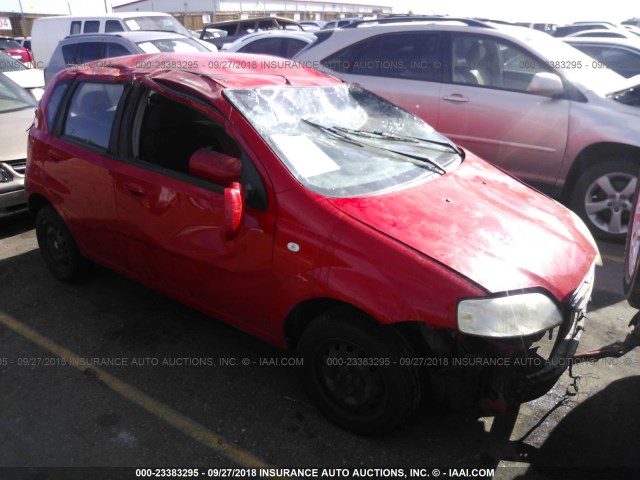 KL1TD66666B683956 - 2006 CHEVROLET AVEO LS RED photo 1