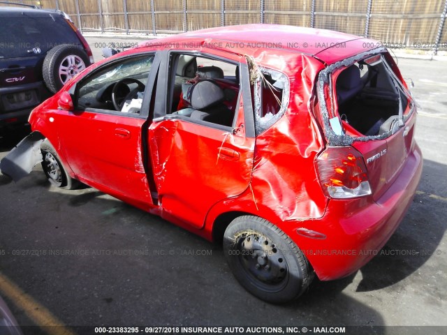 KL1TD66666B683956 - 2006 CHEVROLET AVEO LS RED photo 3