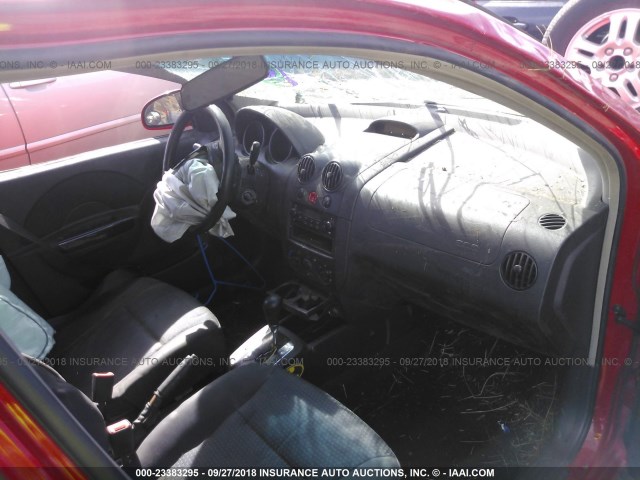 KL1TD66666B683956 - 2006 CHEVROLET AVEO LS RED photo 5