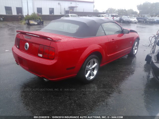 1ZVHT85H175304472 - 2007 FORD MUSTANG GT RED photo 4