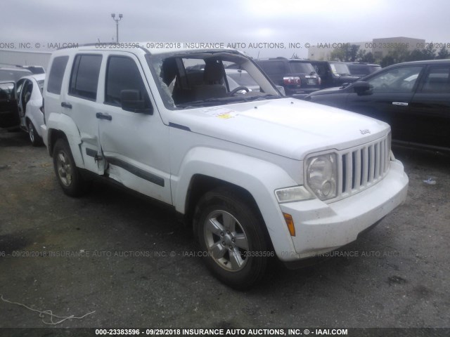 1C4PJLAK8CW115363 - 2012 JEEP LIBERTY SPORT WHITE photo 1