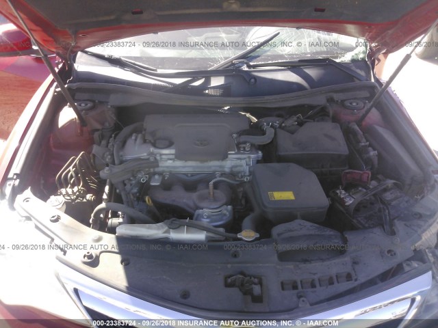 4T4BF1FK1CR181937 - 2012 TOYOTA CAMRY SE/LE/XLE 红色 照片 10