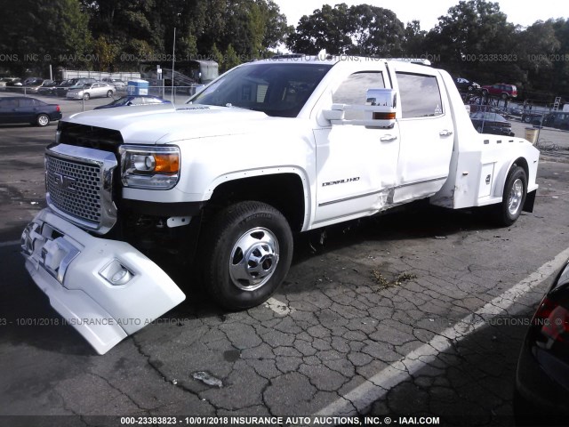 1GT42YE83GF216621 - 2016 GMC SIERRA K3500 DENALI WHITE photo 2