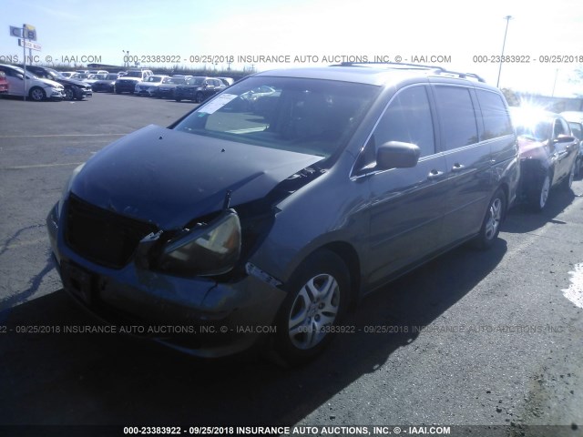 5FNRL386X7B450677 - 2007 HONDA ODYSSEY EXL GRAY photo 2