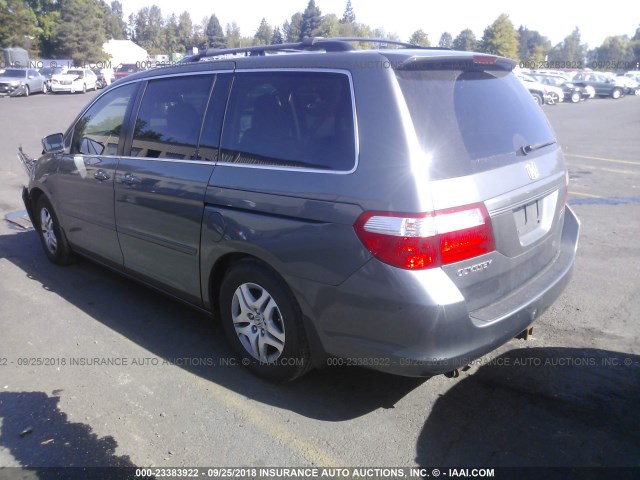 5FNRL386X7B450677 - 2007 HONDA ODYSSEY EXL GRAY photo 3