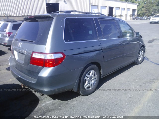 5FNRL386X7B450677 - 2007 HONDA ODYSSEY EXL GRAY photo 4