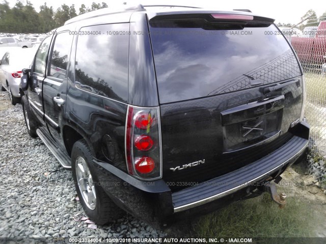 1GKFK63847J352001 - 2007 GMC YUKON DENALI BLACK photo 3