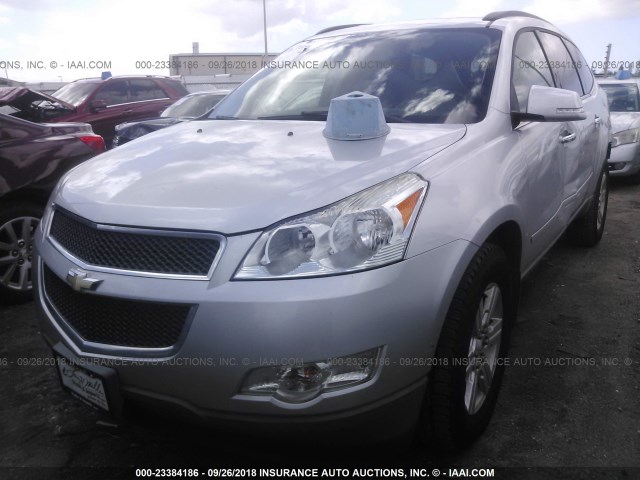 1GNKRGED2CJ251403 - 2012 CHEVROLET TRAVERSE LT SILVER photo 2