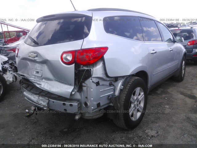 1GNKRGED2CJ251403 - 2012 CHEVROLET TRAVERSE LT SILVER photo 4