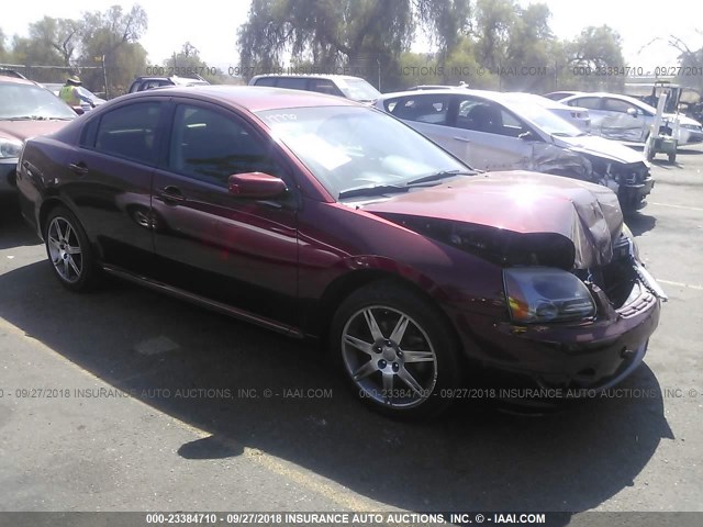 4A3AB76TX7E043960 - 2007 MITSUBISHI GALANT RALLIART BURGUNDY photo 1