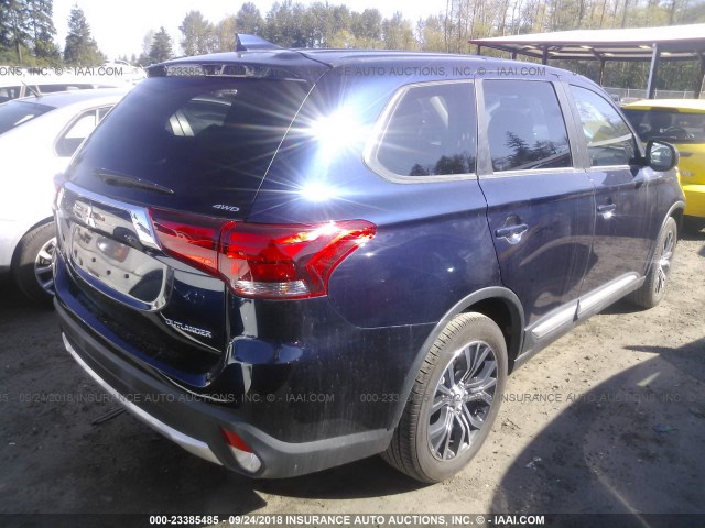 JA4AZ3A32JZ061832 - 2018 MITSUBISHI OUTLANDER SE/SEL Dark Blue photo 4