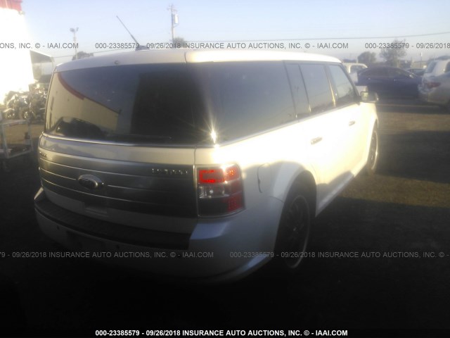 2FMGK5DC0BBD08745 - 2011 FORD FLEX LIMITED WHITE photo 4