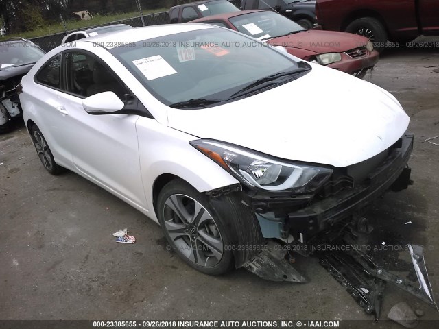 KMHDH6AH0EU026515 - 2014 HYUNDAI ELANTRA COUPE GS/SE WHITE photo 1