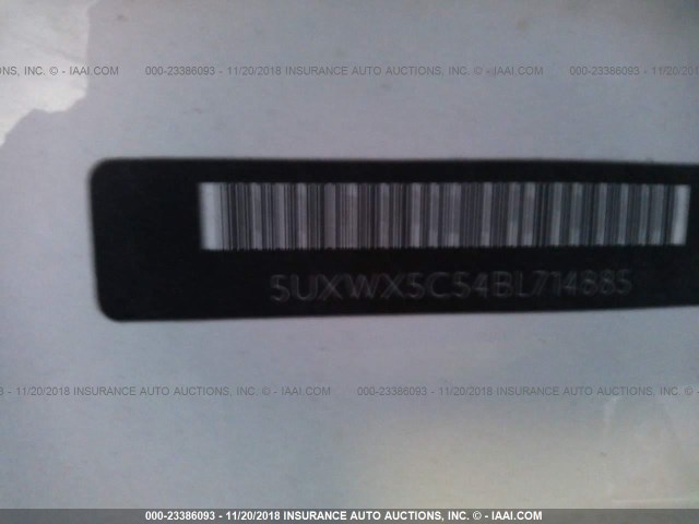 5UXWX5C54BL714885 - 2011 BMW X3 XDRIVE28I WHITE photo 9