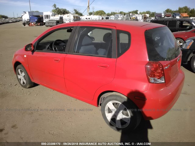 KL1TD66628B154801 - 2008 CHEVROLET AVEO LS RED photo 3