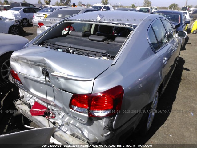 JTHBC96S785012978 - 2008 LEXUS GS 450H SILVER photo 4