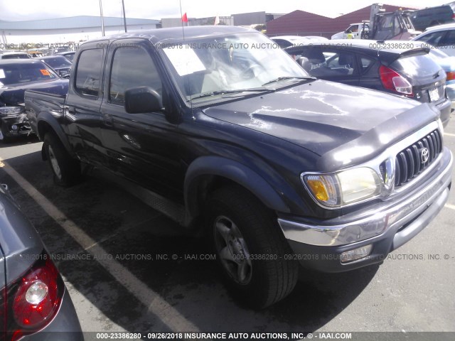 5TEGN92N93Z204622 - 2003 TOYOTA TACOMA DOUBLE CAB PRERUNNER BLACK photo 1