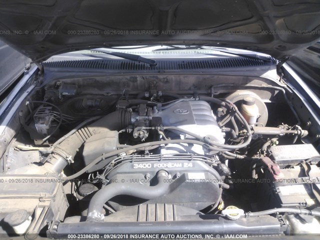 5TEGN92N93Z204622 - 2003 TOYOTA TACOMA DOUBLE CAB PRERUNNER BLACK photo 10