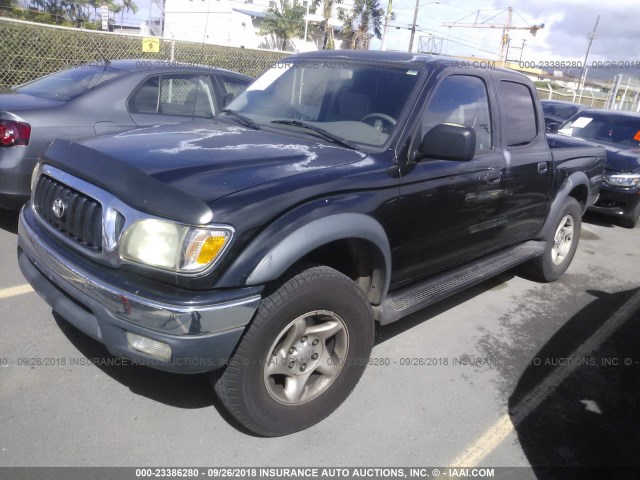5TEGN92N93Z204622 - 2003 TOYOTA TACOMA DOUBLE CAB PRERUNNER BLACK photo 2