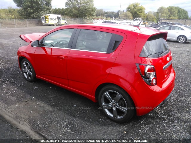 1G1JH6SB3E4193185 - 2014 CHEVROLET SONIC RS RED photo 3