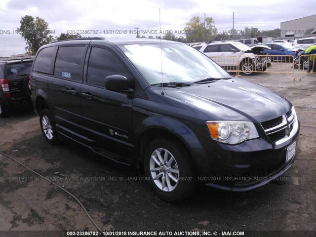 2C4RDGCG7DR790874 - 2013 DODGE GRAND CARAVAN SXT BLUE photo 1