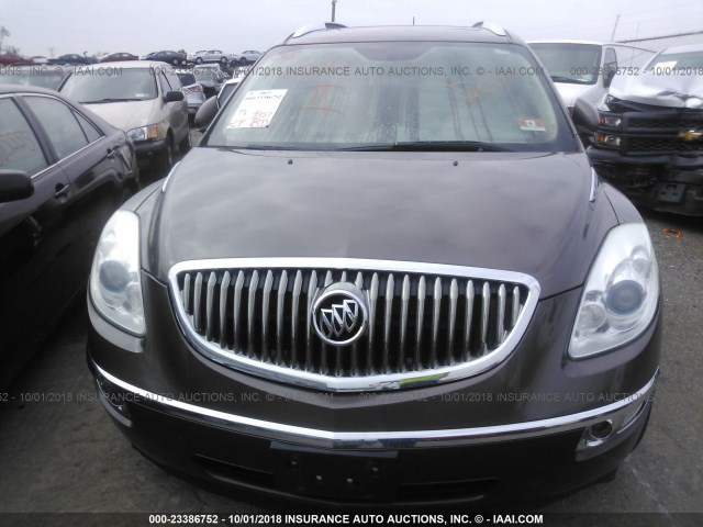 5GAKVCED4BJ311887 - 2011 BUICK ENCLAVE CXL Dark Brown photo 6