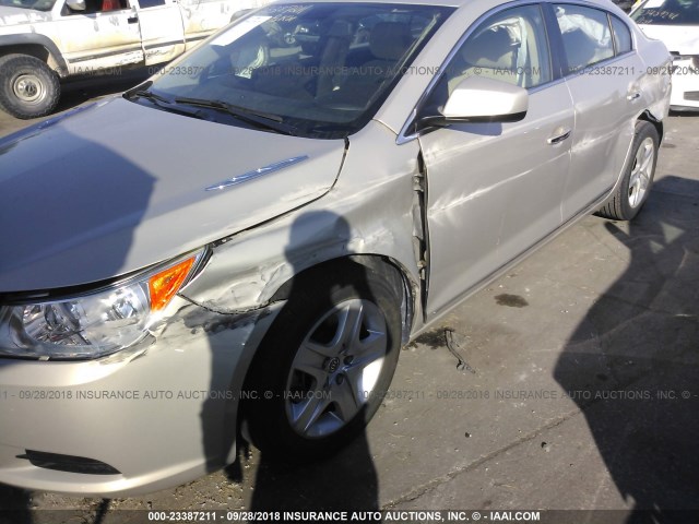 1G4GB5EG5AF213449 - 2010 BUICK LACROSSE CX GOLD photo 6