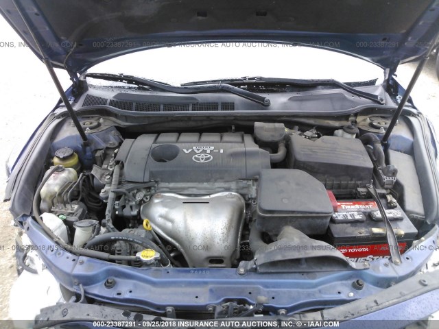 4T1BF3EK9AU514194 - 2010 TOYOTA CAMRY SE/LE/XLE BLUE photo 10