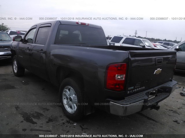 3GCRKSE39AG280854 - 2010 CHEVROLET SILVERADO K1500 LT GRAY photo 3