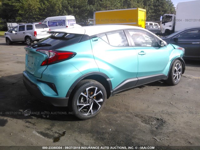 NMTKHMBX4JR053848 - 2018 TOYOTA C-HR XLE/XLE PREMIUM GREEN photo 4