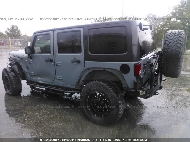 1C4BJWFG7EL195646 - 2014 JEEP WRANGLER UNLIMITE RUBICON GRAY photo 3