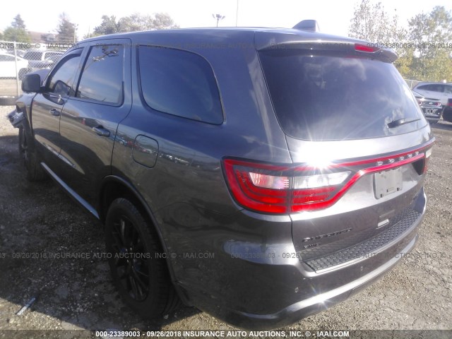 1C4RDJDG8GC411101 - 2016 DODGE DURANGO LIMITED GRAY photo 3