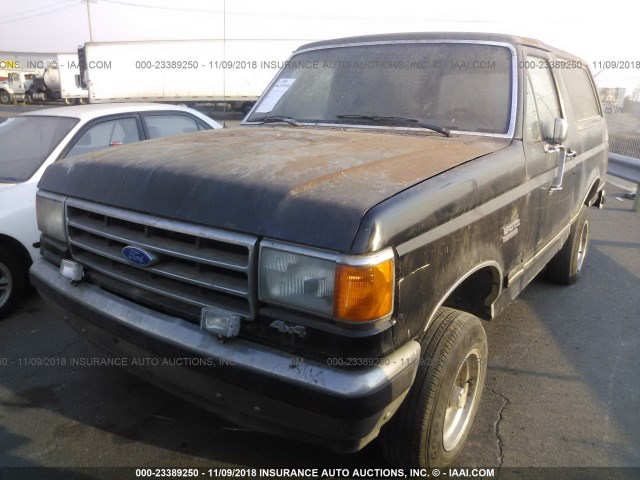 1FMEU15H5LLA54567 - 1990 FORD BRONCO U100 BLACK photo 2