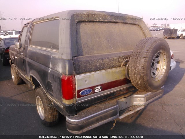 1FMEU15H5LLA54567 - 1990 FORD BRONCO U100 BLACK photo 3