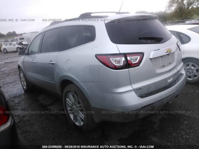 1GNKVGKD6DJ157039 - 2013 CHEVROLET TRAVERSE LT SILVER photo 3