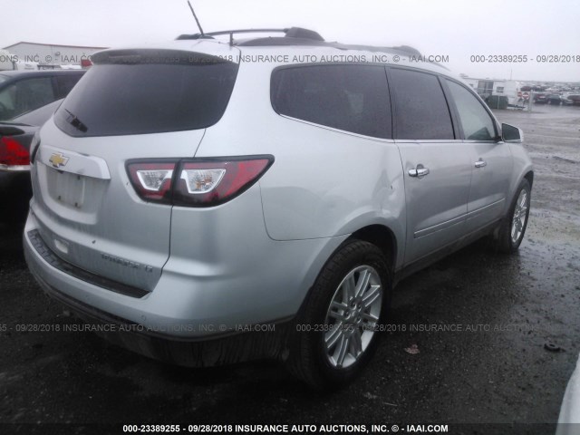 1GNKVGKD6DJ157039 - 2013 CHEVROLET TRAVERSE LT SILVER photo 4