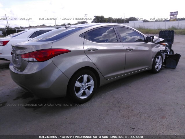 5NPDH4AE6DH375671 - 2013 HYUNDAI ELANTRA GLS/LIMITED TAN photo 4