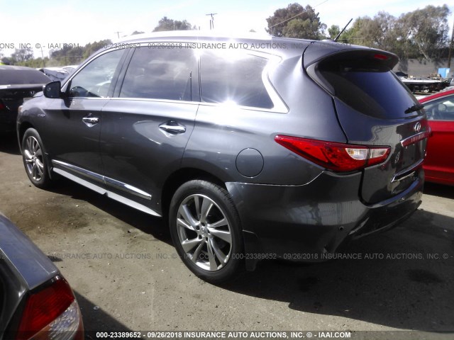 5N1CL0MN9EC522721 - 2014 INFINITI QX60 HYBRID GRAY photo 3