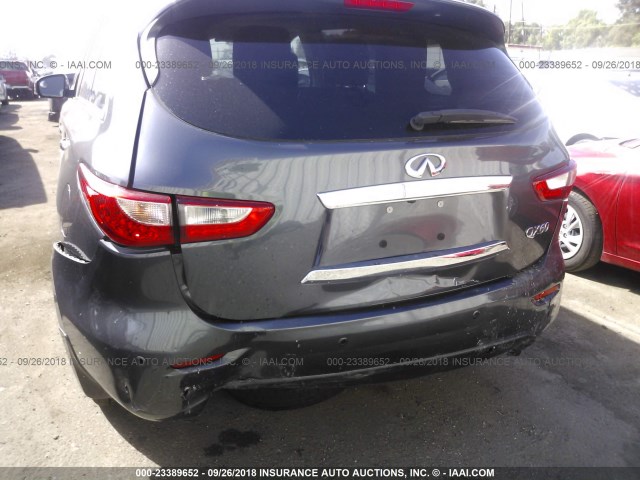 5N1CL0MN9EC522721 - 2014 INFINITI QX60 HYBRID GRAY photo 6