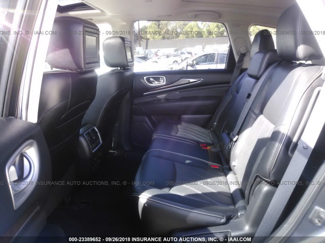 5N1CL0MN9EC522721 - 2014 INFINITI QX60 HYBRID GRAY photo 8