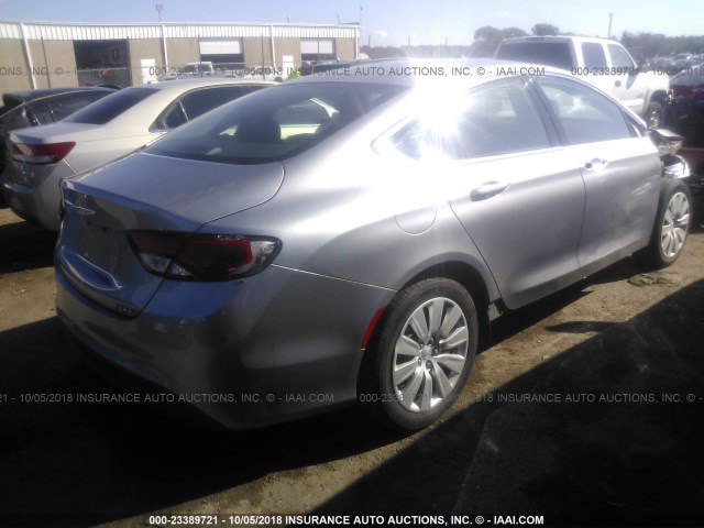 1C3CCCFB4FN698904 - 2015 CHRYSLER 200 LX SILVER photo 4