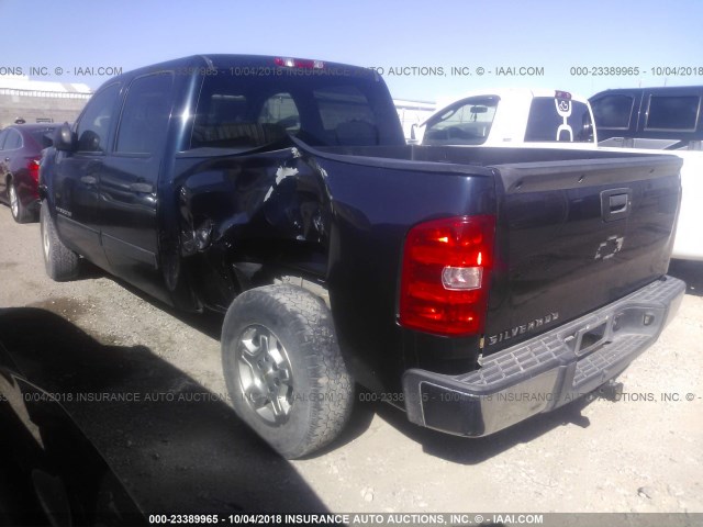 2GCEC13J771562600 - 2007 CHEVROLET SILVERADO C1500 CREW CAB Navy photo 3